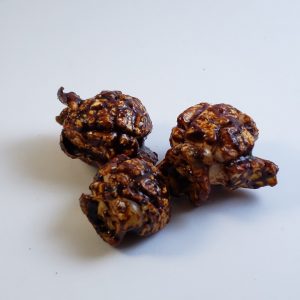 Chocolate flavored kettle popcorn